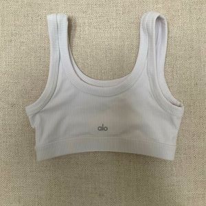 Alo White cropped tank